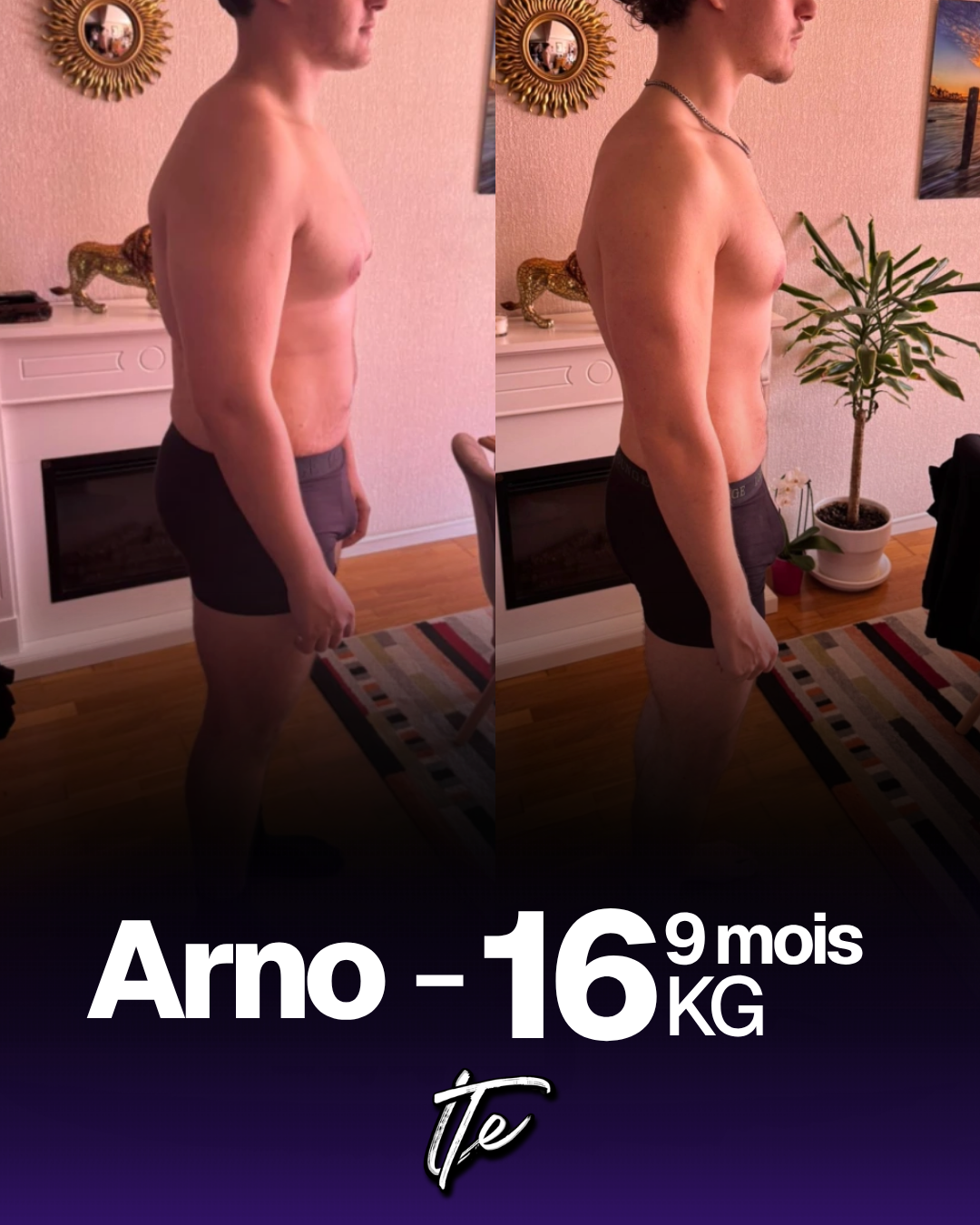Arno — avant/après -16kg