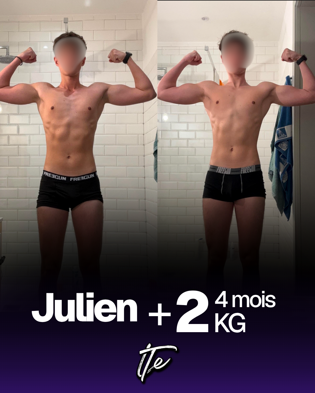Julien — avant/après +2kg