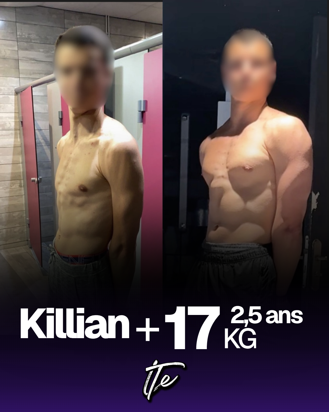 Killian — avant/après +17kg