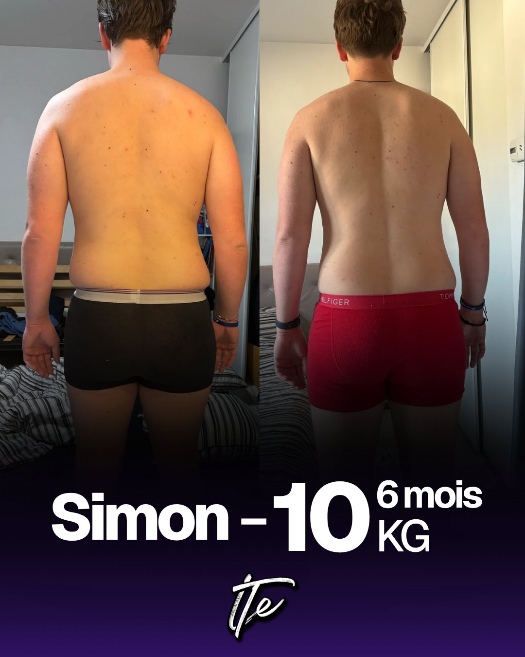 Simon — avant/après -10kg