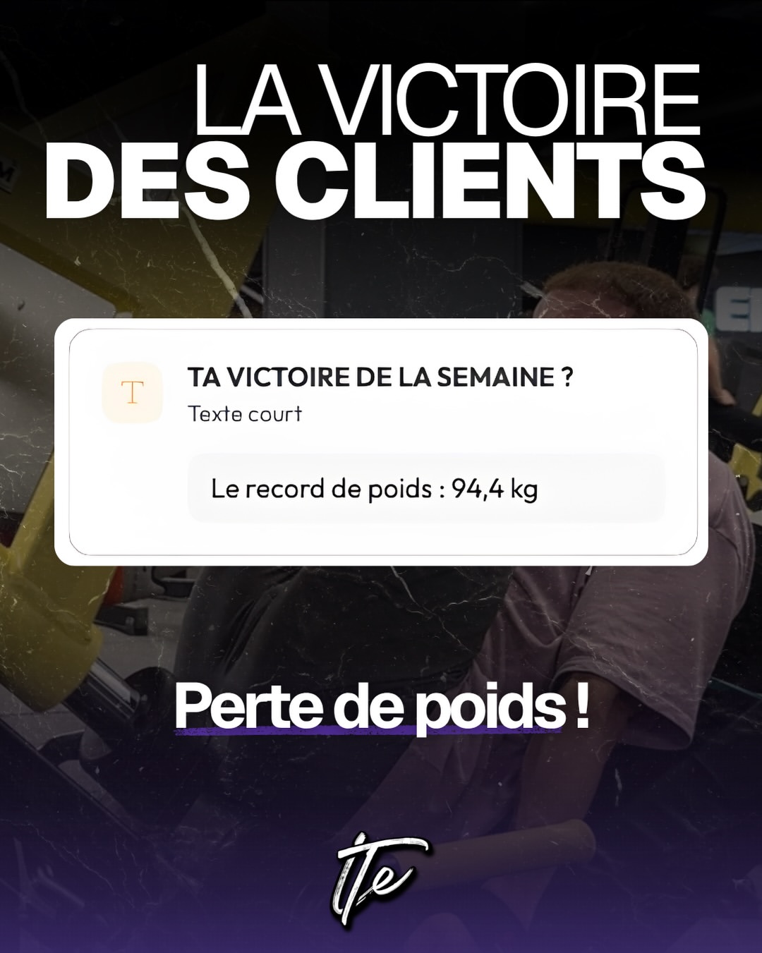 Retour client — poids au plus bas victoire